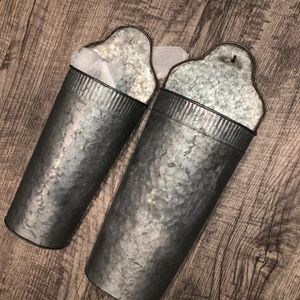 Galvanized steel planters